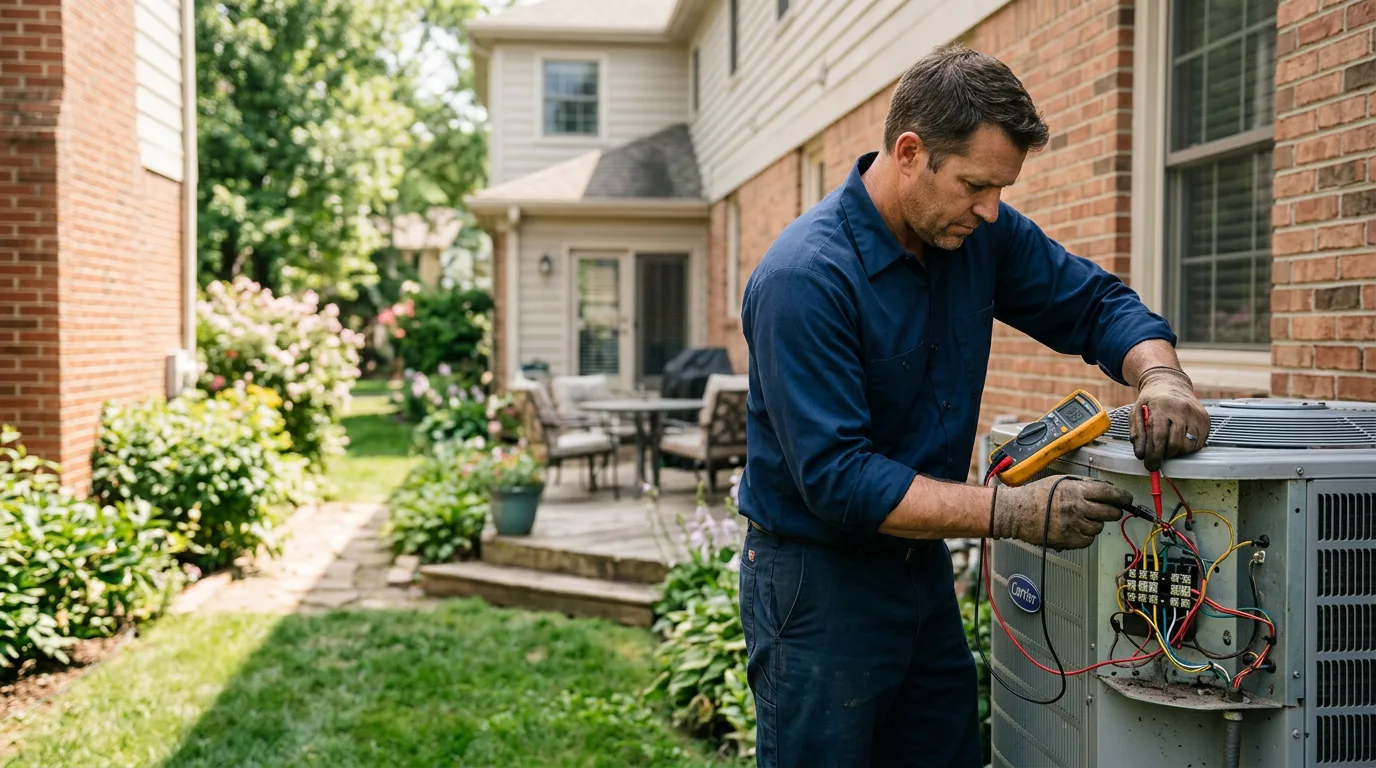 HVAC technician working near Robertsville, MO